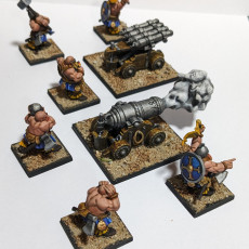 Picture of print of Dwarf Artillery Set - Highlands Miniatures