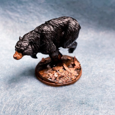 Picture of print of Cave bear running 1-35 scale pre-supported prehistoric animal