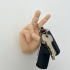 Peace hand wall mounted for keys / coat image