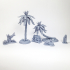 Desert Terrain, Palm trees and Treasure chest image