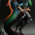 Tengu Spearmaiden and Baby Eel Dragon - Fujinbo, Daitengu Witch and Juvenile Bakunawa (Pre-Supported print image