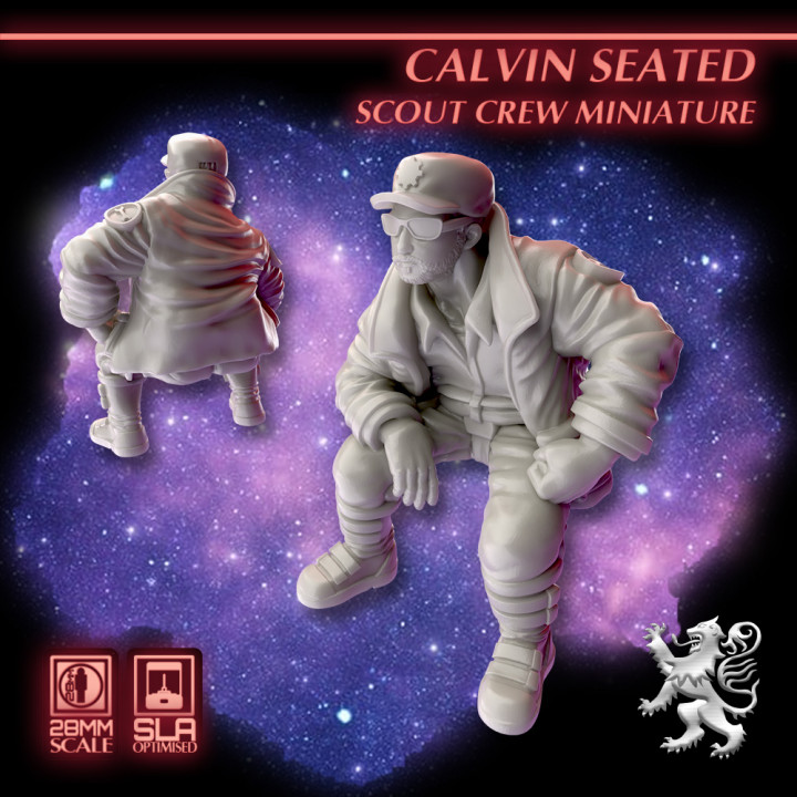 Calvin Seated Scout Crew Miniature's Cover