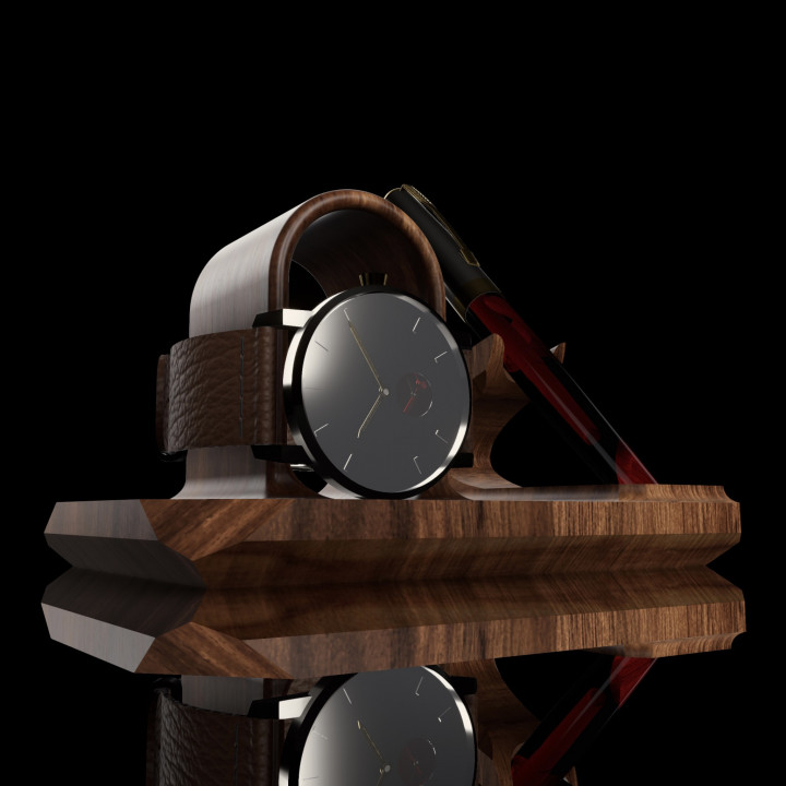 WOODEN LUXURY WATCH AND PEN HOLDER's Cover