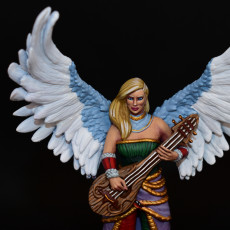 Picture of print of Angelic Bard with Lute