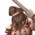 019 MILITARIA Herrschaft Soldatin Female Army with Gattling Machine Gun and Flamethrower Wearing Gas Mask image