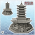 Asian pagoda with multiple floors on platform (30) - Asia Terrain Clash of Katanas Tabletop RPG terrain China Korea image