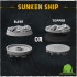 Wargame Bases & Toppers - Sunken Ship (Small Set) image