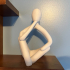 Abstract Thinker Sculpture - No Supports print image