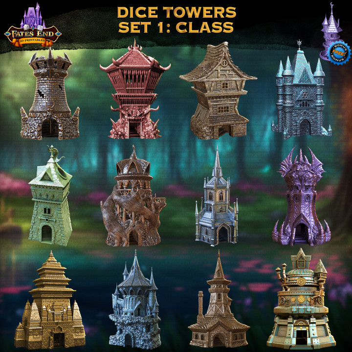 Set 1: Classes Dice Tower - SUPPORT FREE!'s Cover