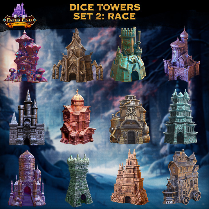 Set 2: Races Dice Towers - SUPPORT FREE!'s Cover