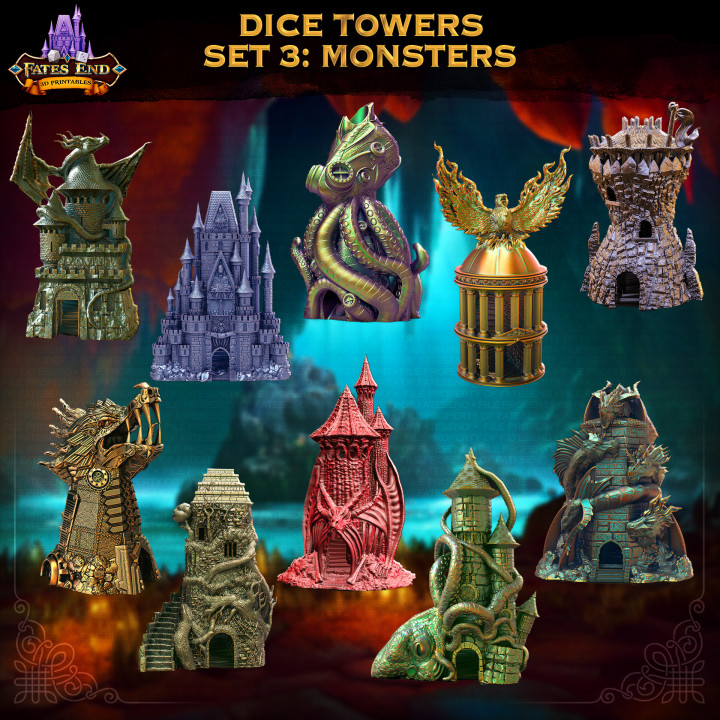 Set 3: Monsters Dice Towers - SUPPORT FREE!'s Cover