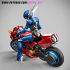 Sexy Lady in Hardsuit  2 Poses+ Bike 32mm  Scale image