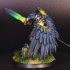 (0091) Male featherfolk birdman warrior paladin with spear print image