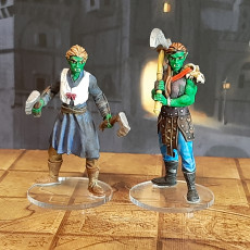 Picture of print of Half-Orc Fighter - Sanda - 28/32mm and 75mm
