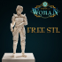 Human Fighter - Ellenor - 28/32mm and 75mm - FREE STL image