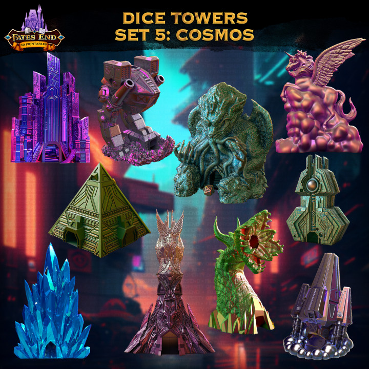 Set 5: Cosmos Dice Towers - SUPPORT FREE!'s Cover