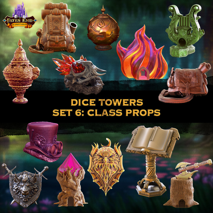 Set 6: Class Prop Dice Towers's Cover