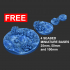 FREE PACK - 4 SEABED MINIATURE BASES 25, 50, 100 mm 3D Print Ready image