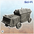 Sci-Fi all-terrain truck for wood transport with four wheels (1) - Future Sci-Fi SF Post apocalyptic  Tabletop Scifi image