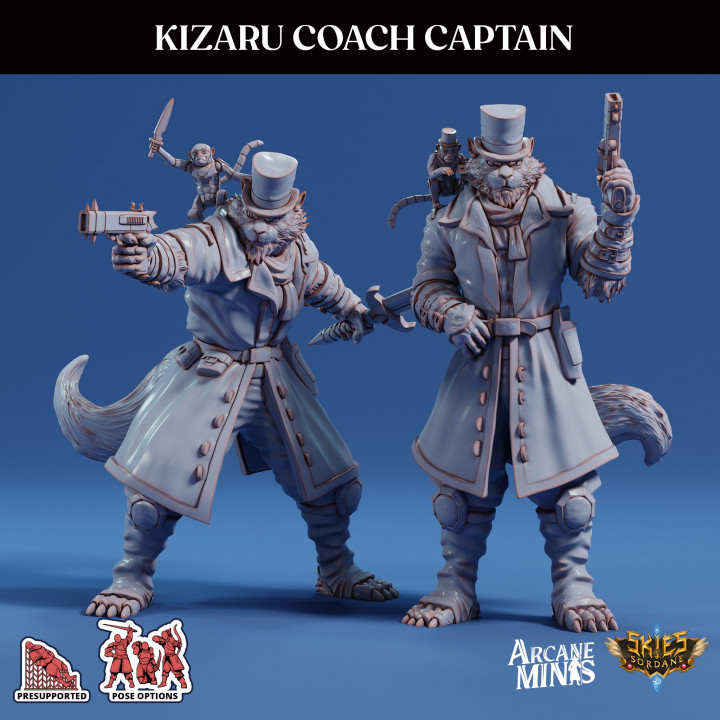 3D Printable Kizaru Coach Captain by Arcane Minis