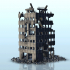 Destroyed modern appartment block 2 - WW3 Cold War miniatures Scenery 28mm 15mm 20mm image