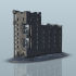 Destroyed modern appartment block 3 - WW3 Cold War miniatures Scenery 28mm 15mm 20mm image
