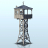 Sheltered guard tower - WW3 Cold War miniatures Scenery 28mm 15mm 20mm Science Fiction SciFi image