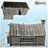 Medieval straw-roofed inn with awning and side door (22) - Medieval Feudal Old Archaic Saga 28mm 15mm image