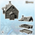 Medieval straw-roofed inn with awning and side door (22) - Medieval Feudal Old Archaic Saga 28mm 15mm image