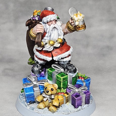 Picture of print of Christmas Santa Dwarf by Highlands Miniatures