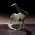 Carcharadontosaurus attack juvenile Spinosaurus - pre-supported dinosaur image