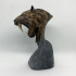 Smilodon populator bust - pre-supported prehistoric animal head print image