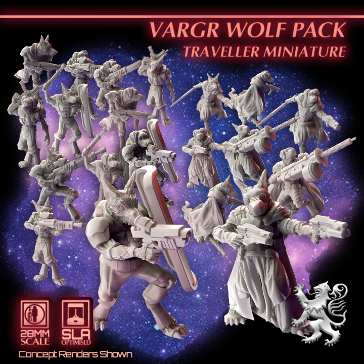 Vargr Wolf Pack Traveller Miniature's Cover
