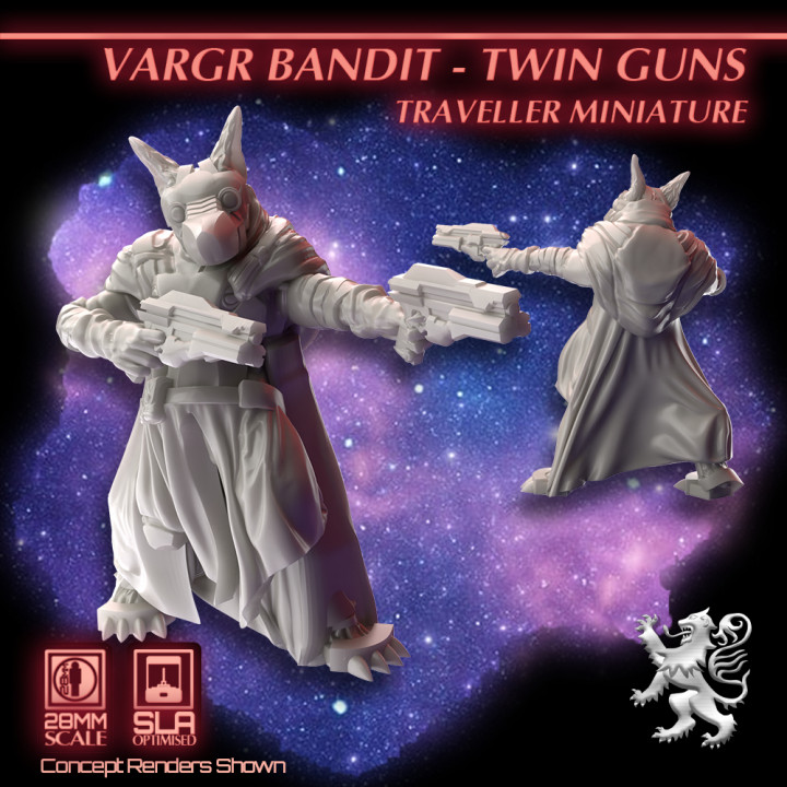 Vargr Bandit - Twin Guns - Traveller Miniature's Cover