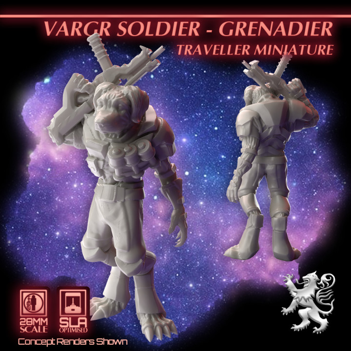 Vargr Soldier - Grenadier - Traveller Miniature's Cover