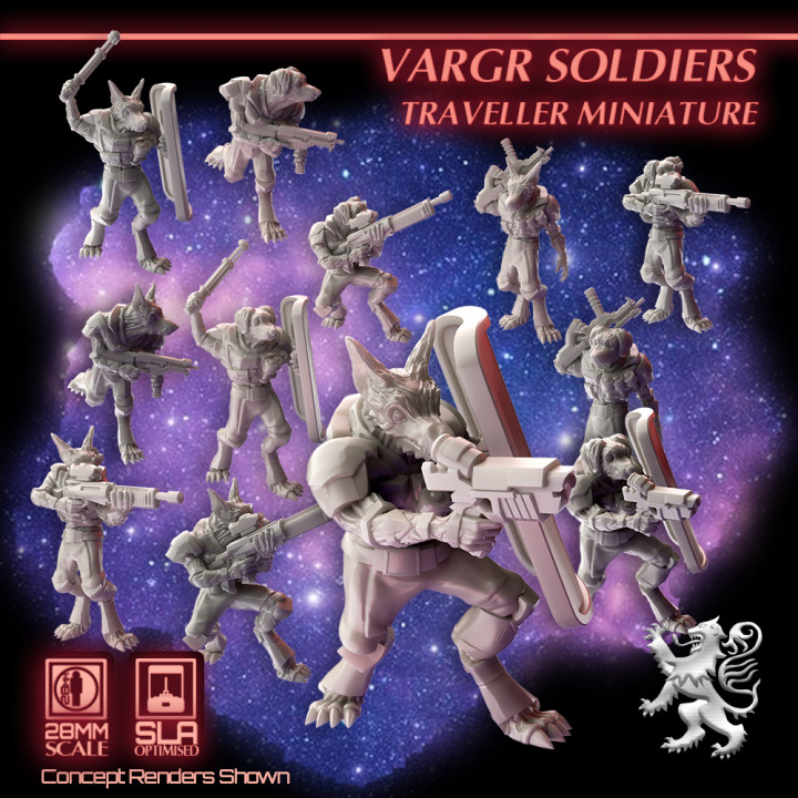 Vargr Soldiers Traveller Miniatures's Cover