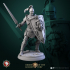 Knights 6 miniatures set 32mm pre-supported image