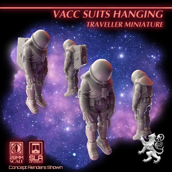 Vacc Suits Hanging - Traveller Miniature's Cover