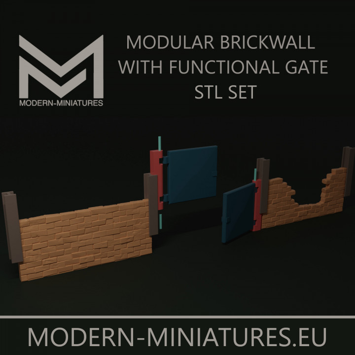 Modular Brickwall with functional Gate and Breachable Wall's Cover