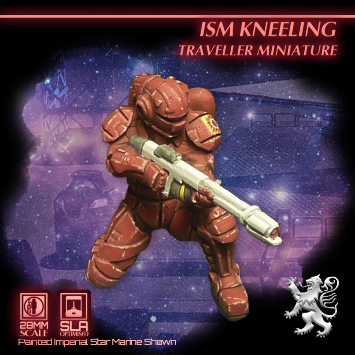 Imperial Star Marine Kneeling Traveller Miniature's Cover