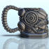 Futuristic cyborg dice mug (6) - Can holder Game Dice Gaming Beverage Drink image
