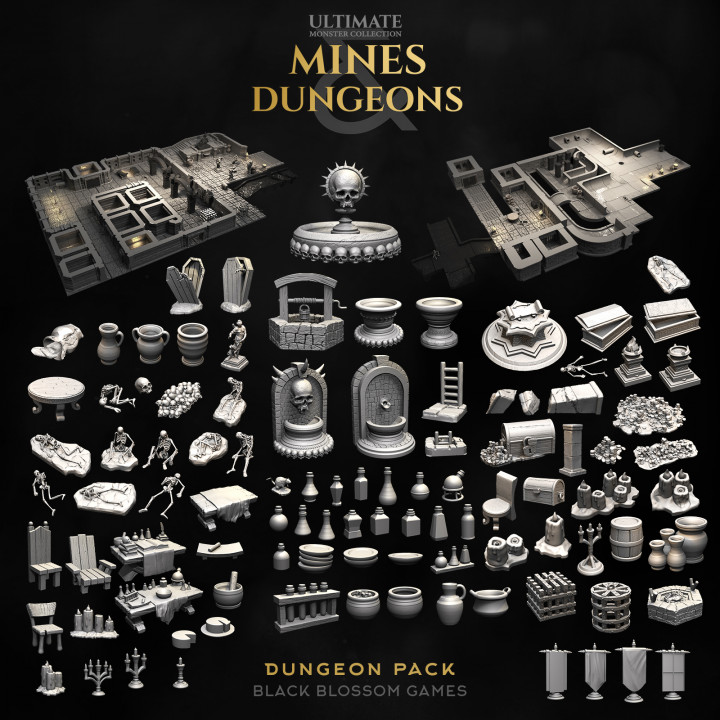 Dungeon Decorations & Terrain :: Black Blossom Games's Cover