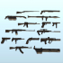 Set of Modern weapons (4) - Modern AK-47 CTAR M16 RPG UZI Kalachnikov image