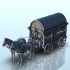 Medieval carriage with horses and coachman (2) - Medieval Gothic Feudal Old Archaic Saga 28mm 15mm image