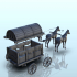 Medieval carriage with horses and coachman (2) - Medieval Gothic Feudal Old Archaic Saga 28mm 15mm image