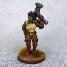 Picture of print of Female Half-Orc Blacksmith