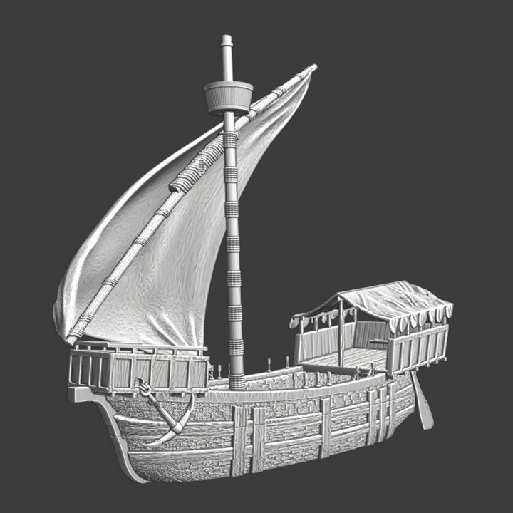 3D Printable Medieval ship - combined war-/transportship by Northern ...