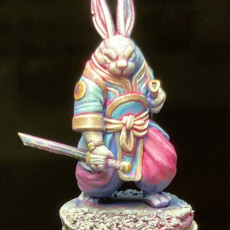 Picture of print of Rabbitfolk Warrior - Coiled Strike, Guanghan Swordsman (Pre-Supported)