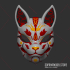 Japanese Kitsune Fox Mask Cosplay Mask - Halloween Costume image