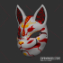 Japanese Kitsune Fox Mask Cosplay Mask - Halloween Costume image